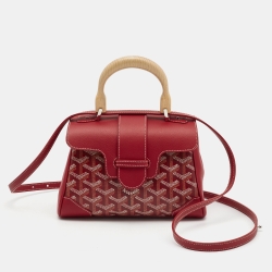 GOYARD Briefcase Business Bag Handbag Red Coated Canvas Leather Used from  Japan