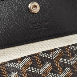 Pre Owned Goyard Black Goyardine Coated Canvas and Leather Saint Louis GM Tote