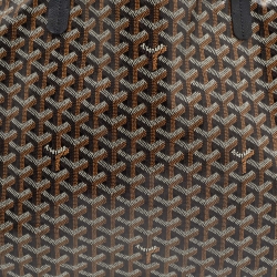 Pre Owned Goyard Black Goyardine Coated Canvas and Leather Saint Louis GM Tote