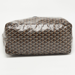 Pre Owned Goyard Black Goyardine Coated Canvas and Leather Saint Louis GM Tote