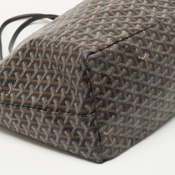 Pre Owned Goyard Black Goyardine Coated Canvas Saint Louis GM Tote
