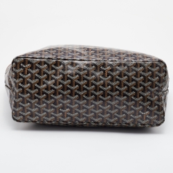 Pre Owned Goyard Brown Goyardine Coated Canvas and Leather Printed Saint Louis PM Tote