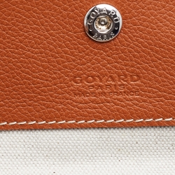 Pre Owned Goyard Brown Goyardine Coated Canvas and Leather Printed Saint Louis PM Tote