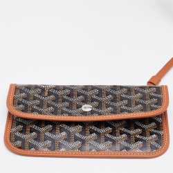 Pre Owned Goyard Brown Goyardine Coated Canvas and Leather Printed Saint Louis PM Tote