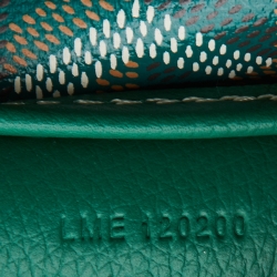 Pre Owned Goyard Green Goyardine Coated Canvas and Leather Artois PM Tote