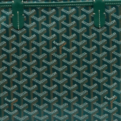 Pre Owned Goyard Green Goyardine Coated Canvas and Leather Artois PM Tote