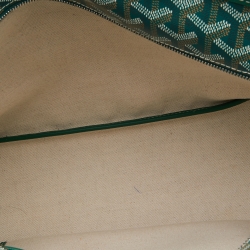 Pre Owned Goyard Green Goyardine Coated Canvas and Leather Artois PM Tote