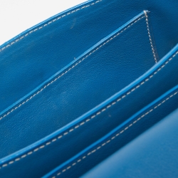 Pre Owned Goyard Blue Goyardine Coated Canvas 223 PM Shoulder Bag