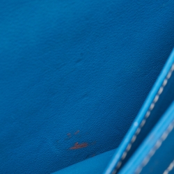 Pre Owned Goyard Blue Goyardine Coated Canvas 223 PM Shoulder Bag