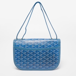 Pre Owned Goyard Blue Goyardine Coated Canvas 223 PM Shoulder Bag