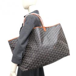 Pre Owned Goyard Black Canvas Saint Louis Tote GM