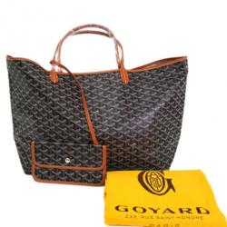 Pre Owned Goyard Black Canvas Saint Louis Tote GM