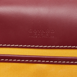 Pre Owned Goyard Burgundy Goyardine Coated Canvas Belvedere ll PM Shoulder Bag
