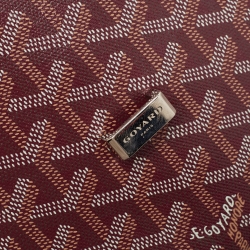 Pre Owned Goyard Burgundy Goyardine Coated Canvas Belvedere ll PM Shoulder Bag