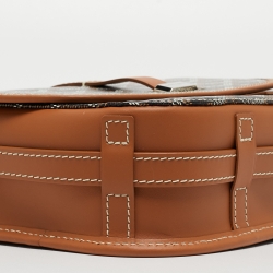 Pre Owned Goyard Brown Goyardine Coated Canvas Belvedere ll PM Shoulder Bag