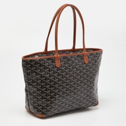 Pre Owned Goyard Brown Goyardine Coated Canvas and Leather Artois MM Tote