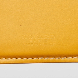 Goyard Yellow Goyardine Coated Canvas Saint Pierre Card Holder