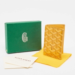 Goyard Yellow Goyardine Coated Canvas Saint Pierre Card Holder