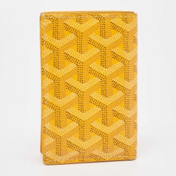 Goyard Yellow Goyardine Coated Canvas Saint Pierre Card Holder