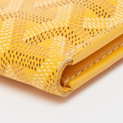 Goyard Yellow Goyardine Coated Canvas Saint Pierre Card Holder