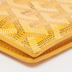 Goyard Yellow Goyardine Coated Canvas Saint Pierre Card Holder