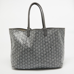 Pre Owned Goyard Grey Goyardine Coated Canvas and Leather Saint Louis PM Tote