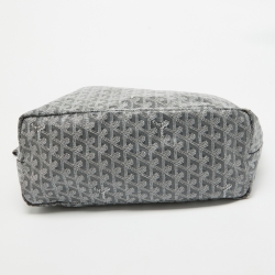 Pre Owned Goyard Grey Goyardine Coated Canvas and Leather Saint Louis PM Tote