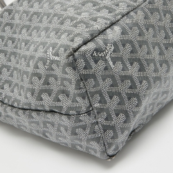 Pre Owned Goyard Grey Goyardine Coated Canvas and Leather Saint Louis PM Tote