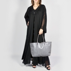 Pre Owned Goyard Grey Goyardine Coated Canvas and Leather Saint Louis PM Tote