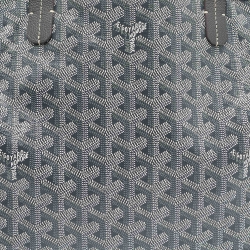 Pre Owned Goyard Grey Goyardine Coated Canvas and Leather Saint Louis PM Tote