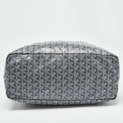 Pre Owned Goyard Grey Goyardine Coated Canvas and Leather Saint Louis PM Tote