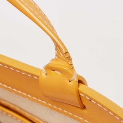 Pre Owned Goyard Yellow Goyardine Coated Canvas and Leather Bellechasse PM Tote