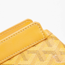 Pre Owned Goyard Yellow Goyardine Coated Canvas and Leather Bellechasse PM Tote