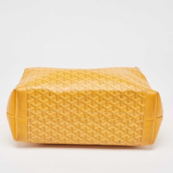 Pre Owned Goyard Yellow Goyardine Coated Canvas and Leather Bellechasse PM Tote