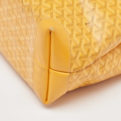 Pre Owned Goyard Yellow Goyardine Coated Canvas and Leather Bellechasse PM Tote