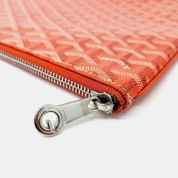 Goyard Orange Goyardine Canvas Senna GM Pouch