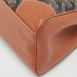 Pre Owned Goyard Brown Goyardine Coated Canvas and Leather Mini Saigon Top Handle Bag