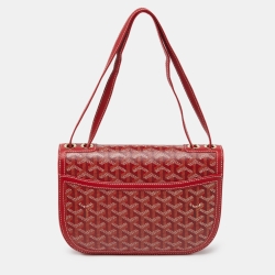 Goyard Red Goyardine Coated Canvas and Leather 223 PM Bag