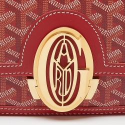 Goyard Red Goyardine Coated Canvas and Leather 223 PM Bag
