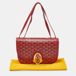 Goyard Red Goyardine Coated Canvas and Leather 223 PM Bag