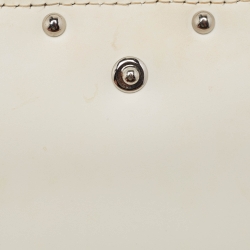 Pre Owned Goyard White Goyardine Coated Canvas Monte Carlo Bois Shoulder Bag