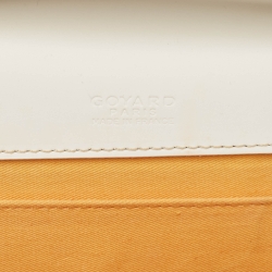 Pre Owned Goyard White Goyardine Coated Canvas Monte Carlo Bois Shoulder Bag