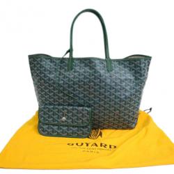 Goyard Coated Canvas Green Saint Louis Tote PM