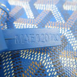 Pre Owned Goyard Coated Blue Canvas Saint Louis Tote PM