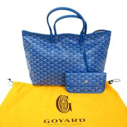 Pre Owned Goyard Coated Blue Canvas Saint Louis Tote PM