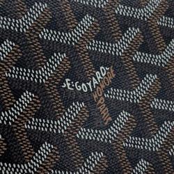 Pre Owned Goyard Black Goyardine Canvas Senat GM Clutch Bag