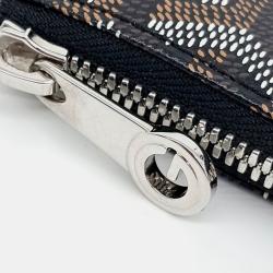 Pre Owned Goyard Black Goyardine Canvas Senat GM Clutch Bag