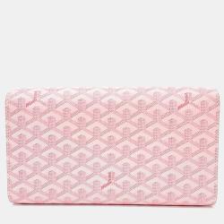 Pre Owned Goyard Pink Canvas PM Monte Carlo Clutch Bag