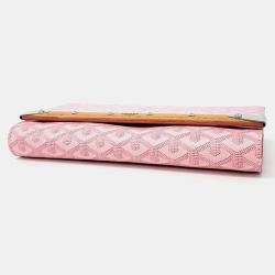 Pre Owned Goyard Pink Canvas PM Monte Carlo Clutch Bag