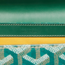 Pre Owned Goyard Green Goyardine Coated Canvas and Leather Saigon MM Top Handle Bag